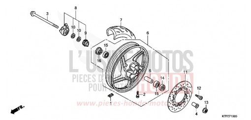 ROUE AVANT SH125C de 2012